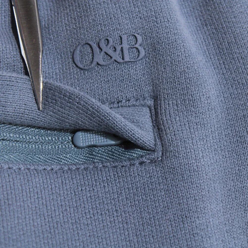 Orchard & Broome NWT Jogger Sweatpants Size L Clinton in Denim Blue Cotton